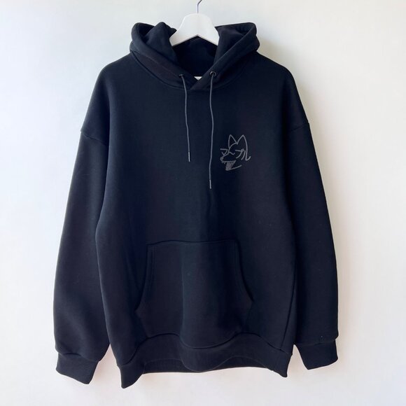 Marble Soda Wolf Black Hooded Sweatshirt – Size 3 P5 - Picture 2 of 12